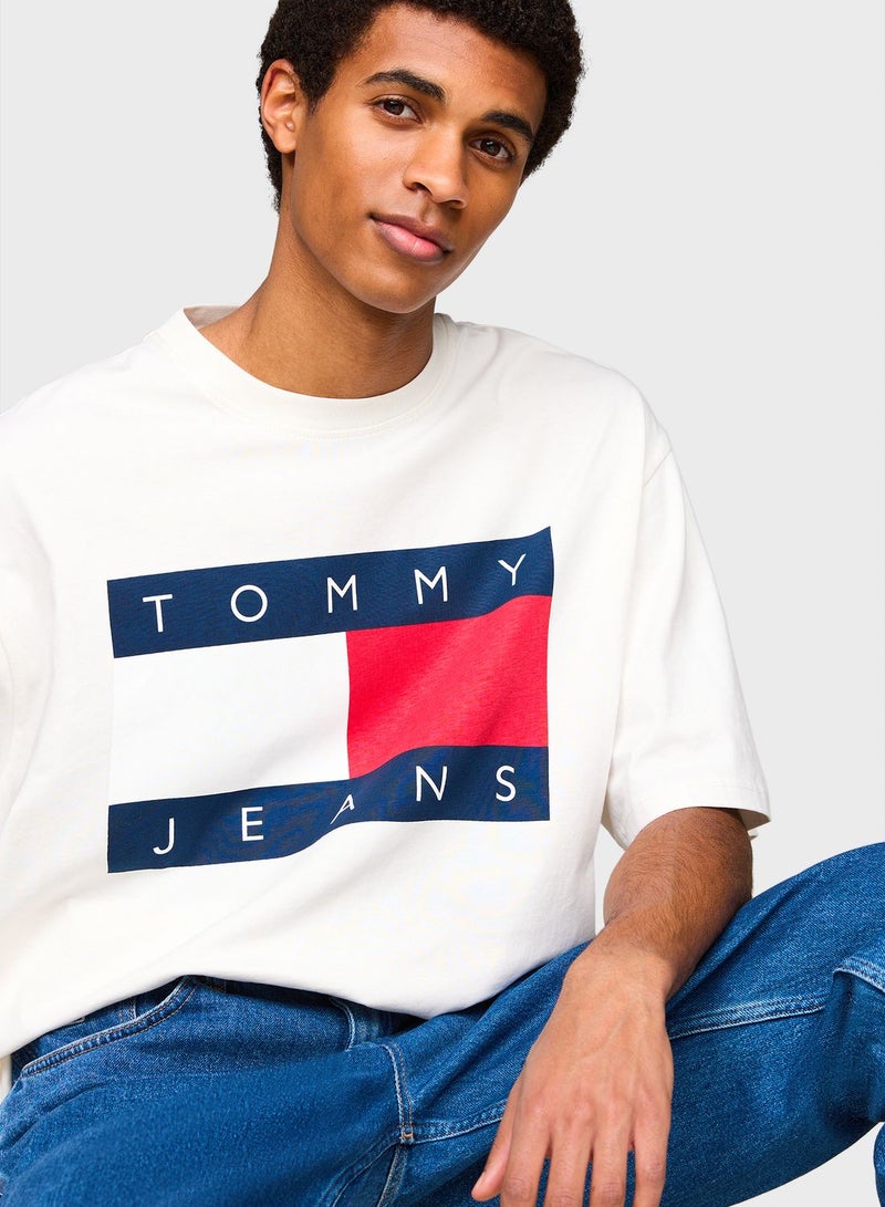 Big Flag Crew Neck T-Shirt