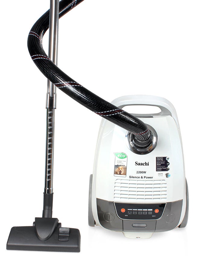 4L Vacuum Cleaner with LED Indicator speed control 4 L 2200 W NL-VC-1108-WH White