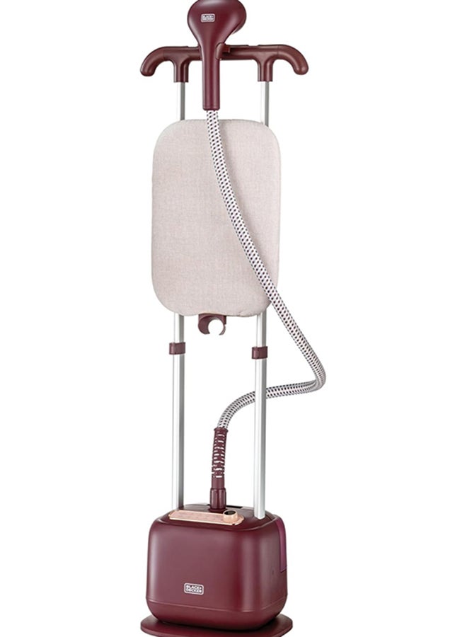 Double Pole Garment Steamer, 10 Steam Settings, Horizontal & Vertical Ironing Board, 35g/min Steam Rate, Anti-Kink Tube, Auto Shut-Off, 2 L 2400 W GSTD2450-B5 Peach