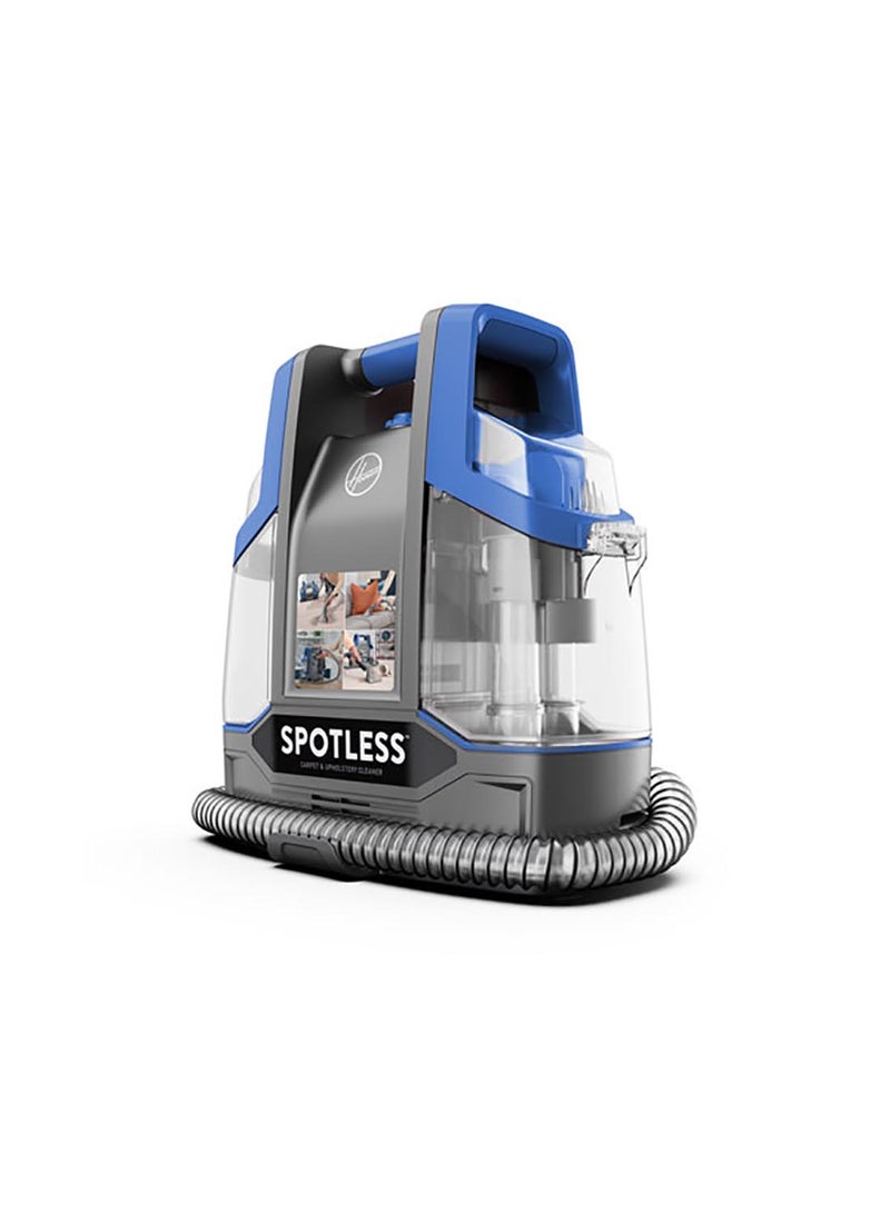 Spotless Clean Portable Lightweight Carpet & Upholstery Multi Surfaces Cleaner For Car Seats, Sofa, Kitchen, Outdoor & More, Removes Spots Spills & Tough Stains 2.6 L 400 W CDCW-CSME Blue/Grey