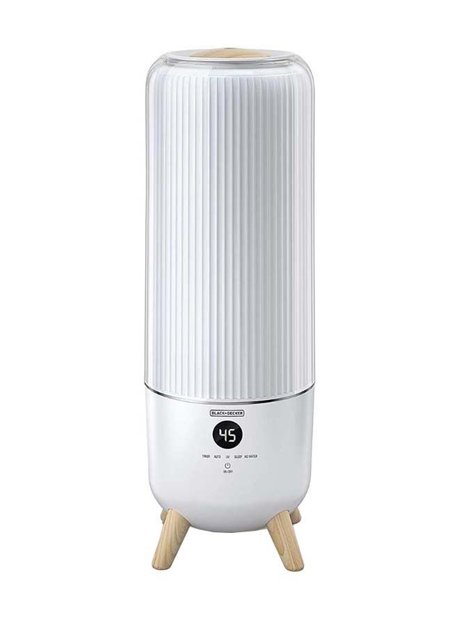 Digital Humidifier, Remote Control, Auto Mode, Sleep Mode, 3 Mist Levels, Environment Sensor, Continuous Operation up to 40 Hours, Covers 430Sq Ft, HM6000-B5 White