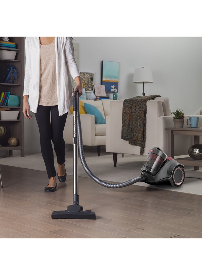 Power 6 Advanced Vacuum Cleaner, One Touch Easy Empty Bin, Single Cyclonic Technology, HEPA Filter, Ideal For Allergy Sufferers, Pet Owners, Efficient Home Cleaning 3 L 2200 W CDCY-P6ME Grey/Red