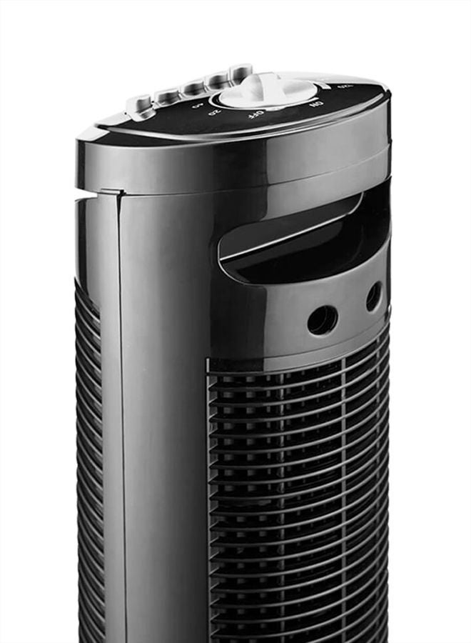 Tower Fan with 3 Speed Settings, 50W 65° Oscillation, Quiet Operation, Portable Design with Carry Handle, 120-Min Timer, Adjustable Airflow for Home or Travel TF50-B5 Black