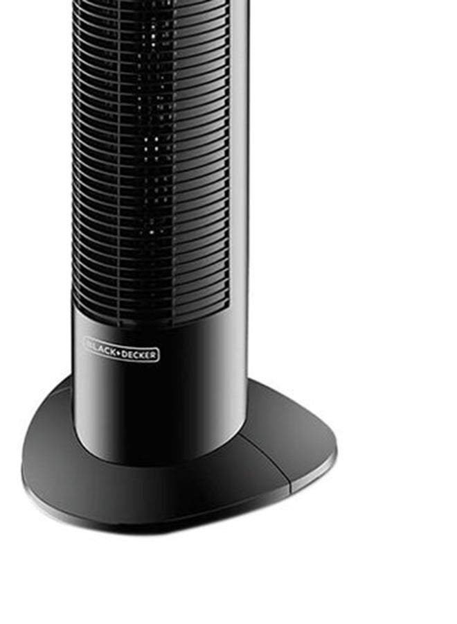 Tower Fan with 3 Speed Settings, 50W 65° Oscillation, Quiet Operation, Portable Design with Carry Handle, 120-Min Timer, Adjustable Airflow for Home or Travel TF50-B5 Black