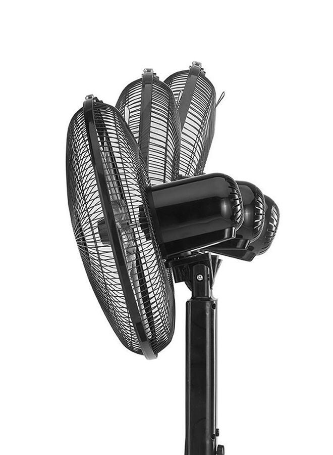 Stand Fan 16 Inch, 60W, with 90° Wide Oscillation, 3 Speeds, 5-Blade Design, Adjustable Height, Remote Control, and Pedestal Stand for Optimal Air Circulation 60 W FS1620R-B5 Black