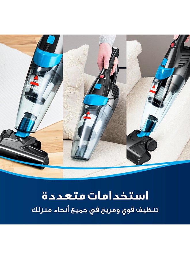 2-in-1 multi-purpose vacuum cleaner for carpets, hard floors and stairs 0.5 L 450 W 2024E Black/Titanium/Blue