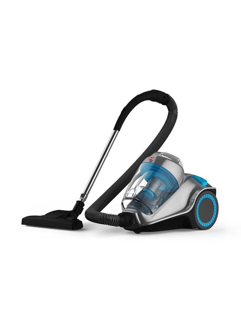 Power 7 Bagless Cyclonic Canister Vacuum Cleaner With HEPA Filter, Powerful Performance For Home And Office, Large Capacity - 4 L 2400 W HC84-P7A-ME Blue/Silver