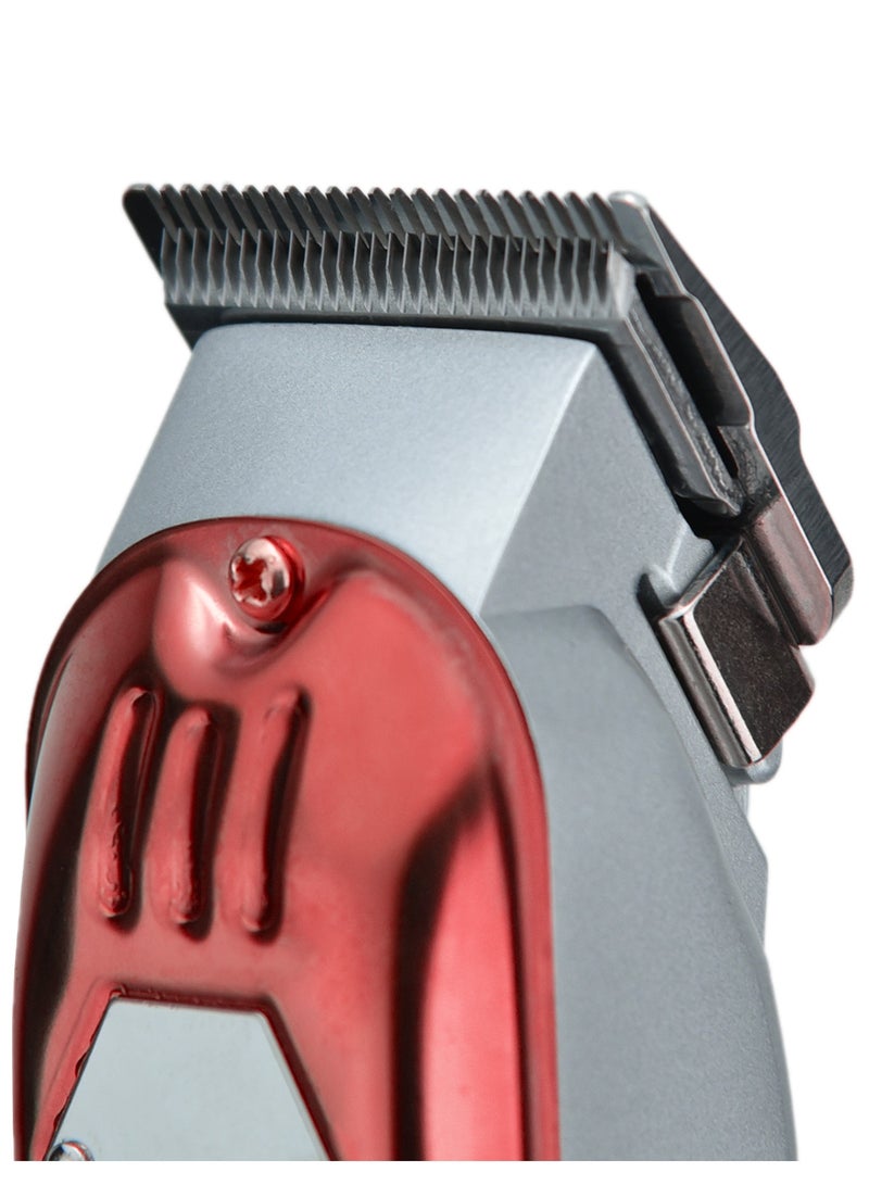 Rechargeable Hair Clipper With Digital LCD Display  2 Hours Continuous Working Time Sharp And Carbon Steel Cutter Blade With HighQuality Metal Body Chargeable And Cordless  SHC-1061 Red