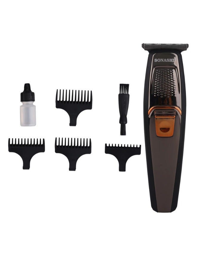 Rechargeable Hair Clipper With Carbon Stainless Steel Blade Continuous 3 Hours Working Featured With LCD Display USB Charging HighSpeed Motor And Cordless Functionality TravelFriendly Hair Clipper  SHC-1044N Black
