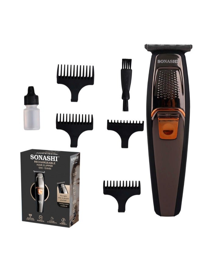 Rechargeable Hair Clipper With Carbon Stainless Steel Blade Continuous 3 Hours Working Featured With LCD Display USB Charging HighSpeed Motor And Cordless Functionality TravelFriendly Hair Clipper  SHC-1044N Black