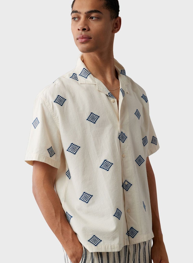 Relaxed Fit Button Down Shirt