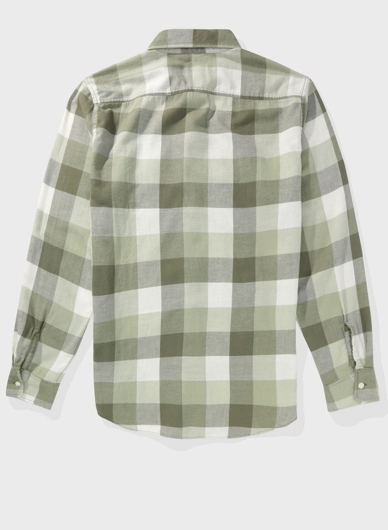 Checked Slim Fit Shirt