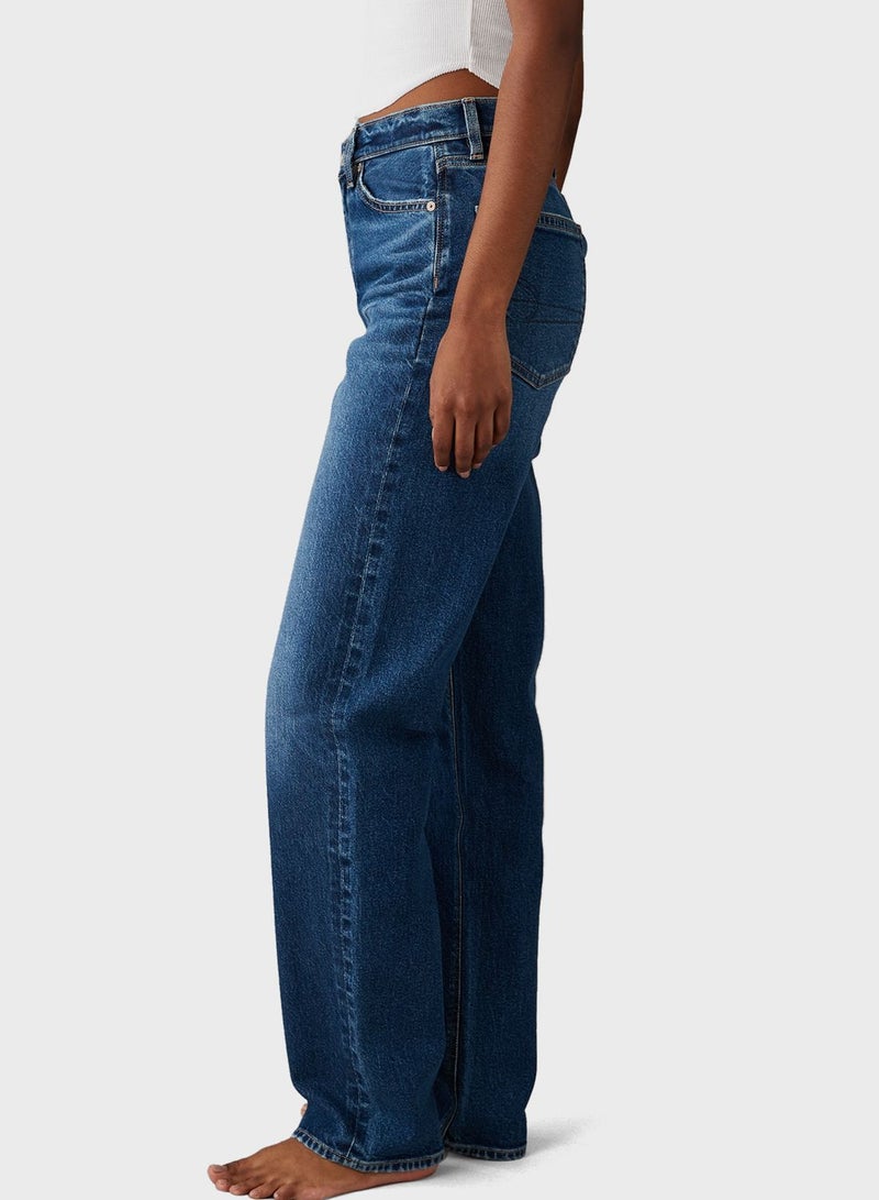 High Waist  Stright Jeans