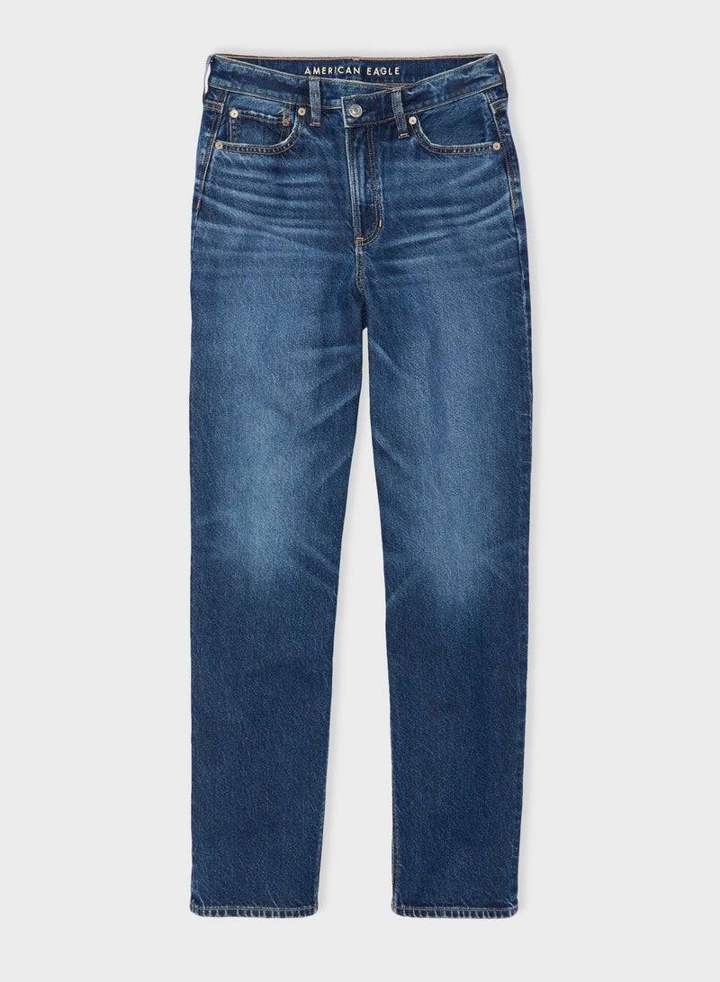 High Waist  Stright Jeans