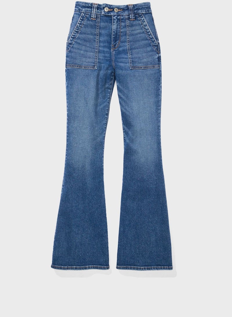 High Waist Flared Jeans