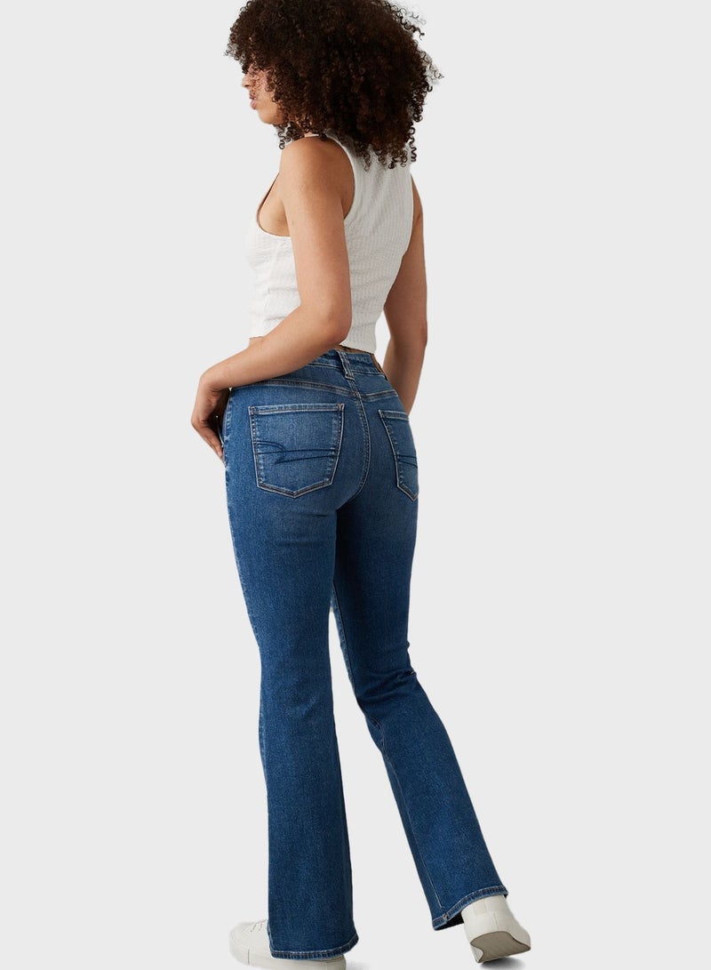 High Waist Flared Jeans