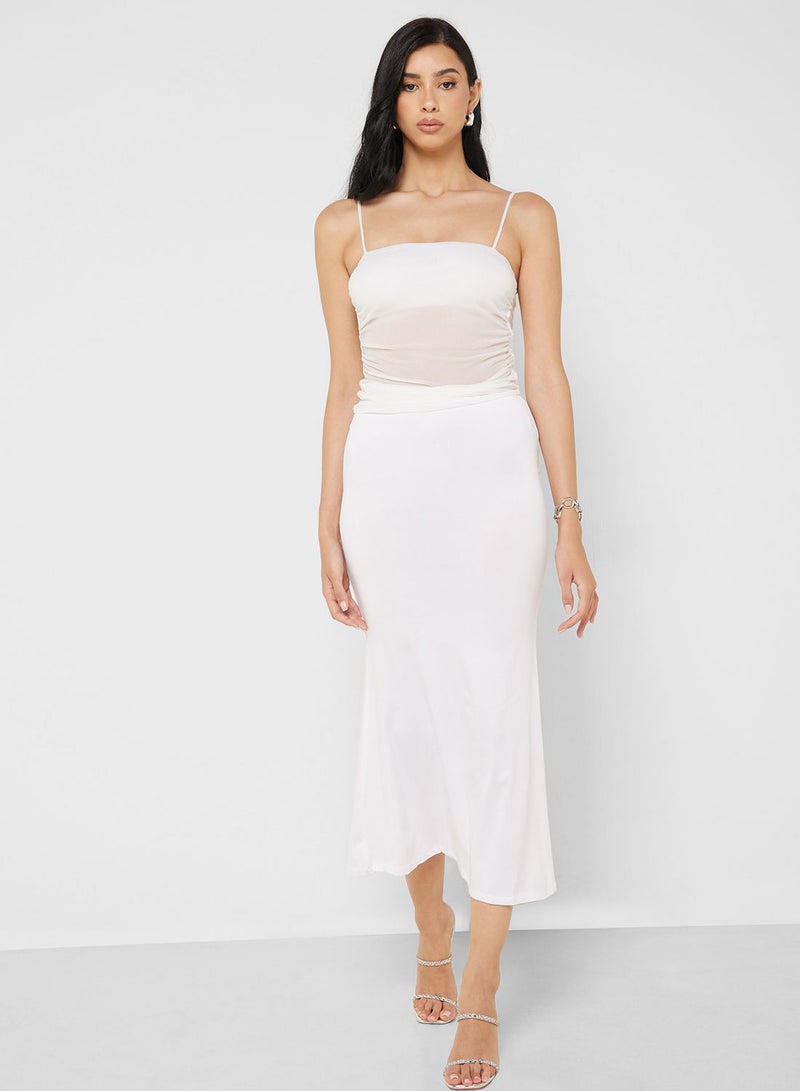 Mesh Cami Top & Maxi Skirt Set