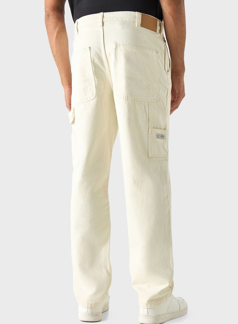 Stright Fit Light Wash Jeans