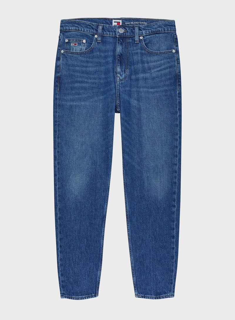 Mid Wash Relaxed Fit Jeans