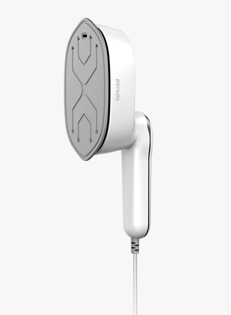 Compact Portable Steam & Heat Iron with Rotating Handle for travel with 120ml Water Tank Capacity/ Ceramic Soleplate / Handheld Steam / Flat Iron Dry & Wet / Garment Steamer 1100W - White