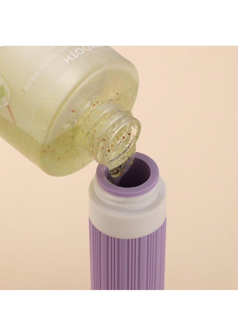 4Pcs Travel Bottles for Toiletries, Portable Travel Bottles, 3oz Leak Proof Travel Size Bottles, TSA Approved Travel Containers Jar, Squeezable Silicone Travel Size Containers, with Toiletry Bag