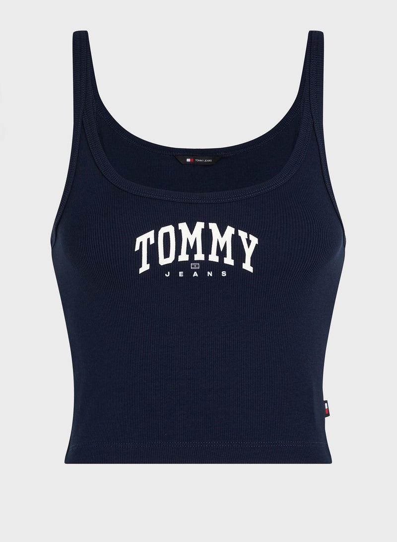 Knitted Logo Tank Top