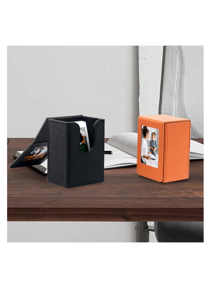 Mini 3 inch Film Picture Holder Case, Functional Storage Case for Fujifilm Instax Mini 12/11/99/90/EVO Camera Film Accessories Photo Pouch Protection Case Can hold 50+ films (Black)