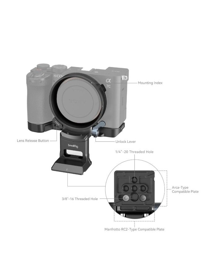 Horizontal-To-Vertical Mount Plate Kit For Sony Alpha 7C II Alpha 7CR 4570