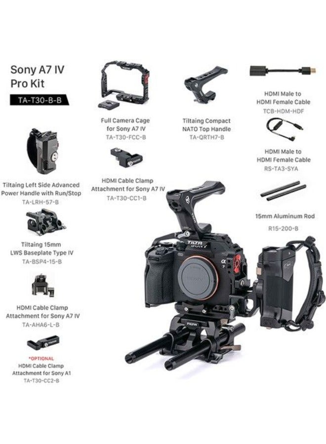 Pro Camera Cage Kit For Sony A7 IV (Black)