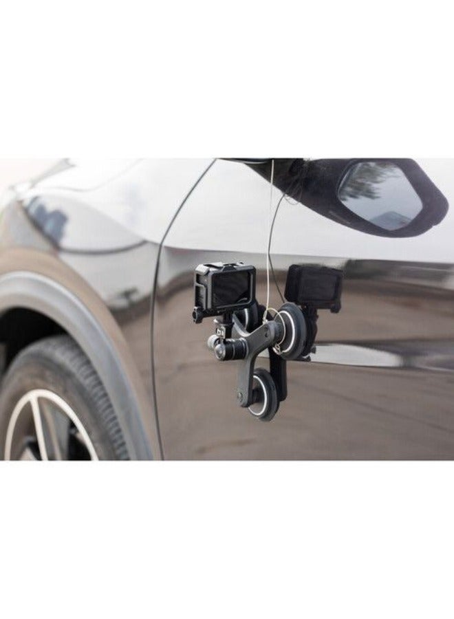 Triple Magnetic Suction Cup Mounting Support Set For Action Cameras