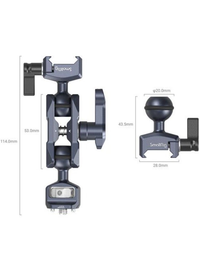 Magic Arm with Dual Ball Heads (1/4”-20 Screw and NATO Clamp) 3875