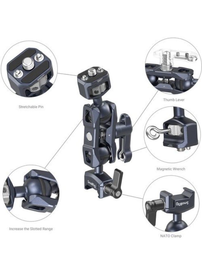 Magic Arm with Dual Ball Heads (1/4”-20 Screw and NATO Clamp) 3875