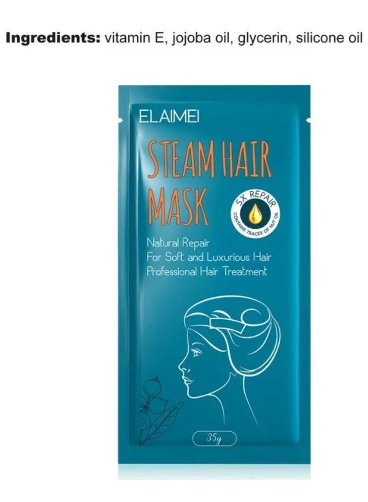 Pack Of 5 Steam Hair Mask Natural Repair For Soft and Luxurious Hair Professional hair Treatment 5 X 35g