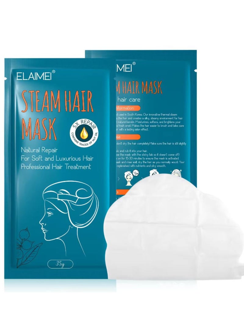 Pack Of 5 Steam Hair Mask Natural Repair For Soft and Luxurious Hair Professional hair Treatment 5 X 35g