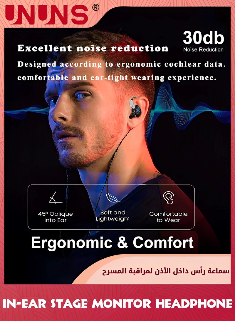 In Ear Headphones,Type C Earbuds Wired Earphone,USB C Headphones,DJ Stage Earbuds,Noise Isolating Headset for Running Gym Workouts,USB Type C Headset With Microphone/3-Button Remote,Black 1.2M