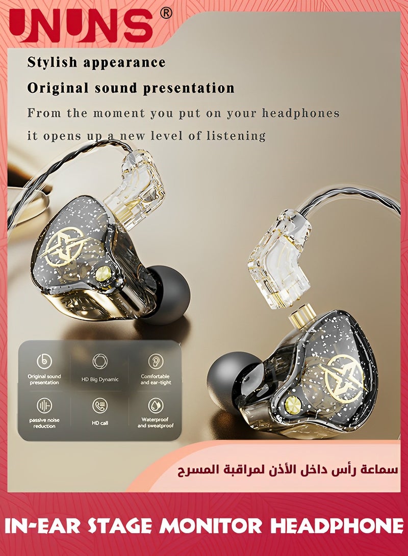 In Ear Headphones,Type C Earbuds Wired Earphone,USB C Headphones,DJ Stage Earbuds,Noise Isolating Headset for Running Gym Workouts,USB Type C Headset With Microphone/3-Button Remote,Black 1.2M