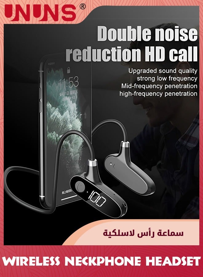 Bone Conduction Headphones,Wireless Air Conduction Earphones Bluetooth 5.3 Headset,HiFi Stereo Sound Open Ear Headphone,Waterproof Sports Headset With Digital Display,For Running Cycling Hiking