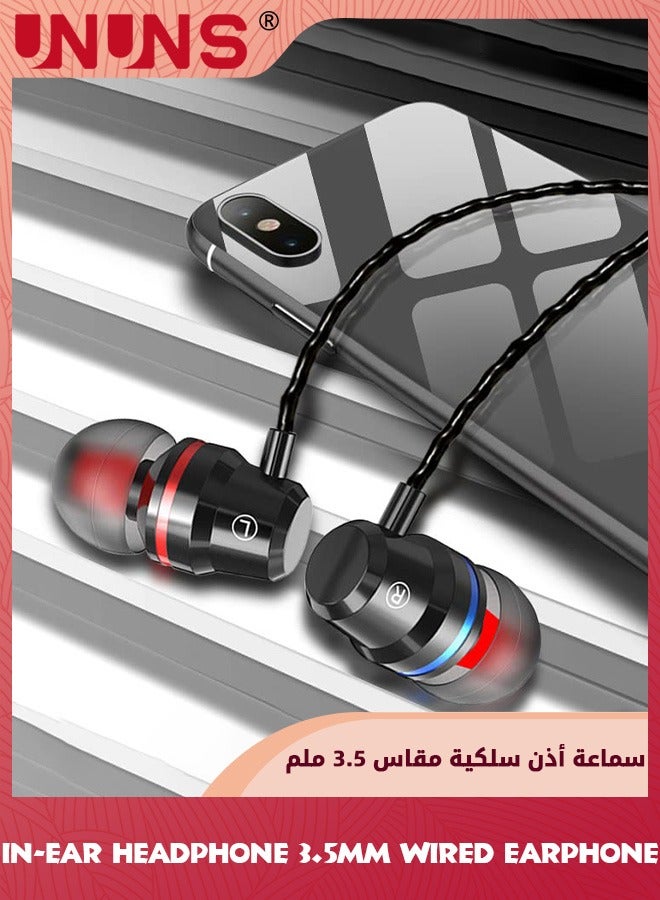 In-ear Headphone,3.5mm Wired Headphones With Type C Adapter,Noise Cancelling Earphones With Microphone,Stereo Sound Headset For MacBook iPhone iPod iPad Samsung Galaxy Android Tablet MP3