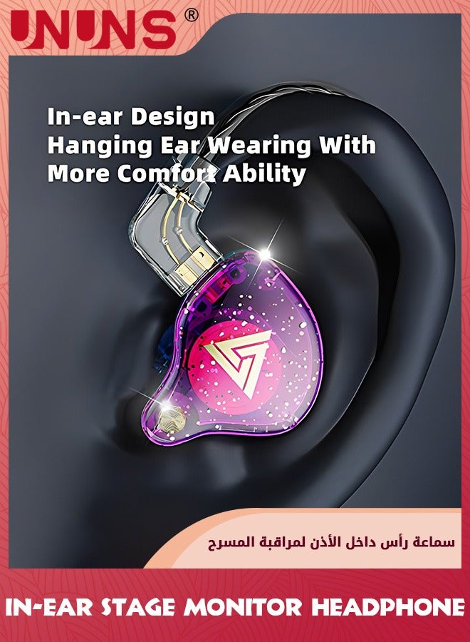 In Ear Headphones,Type C Earbuds Wired Earphone,USB C Headphones,DJ Stage Earbuds,Noise Isolating Headset for Running Gym Workouts,USB Type C Headset With Microphone/3-Button Remote,Purple 1.2M