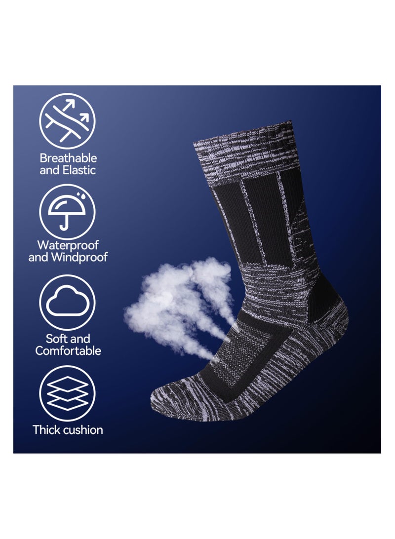 Waterproof Socks, Unisex Waterproof Breathable Socks, Outdoor Sports Breathable Waterproof Socks, for Climbing, Hiking, kiing Fishing, Kayaking,  Trail Running, Crew Socks, for Men Women (Size: L)