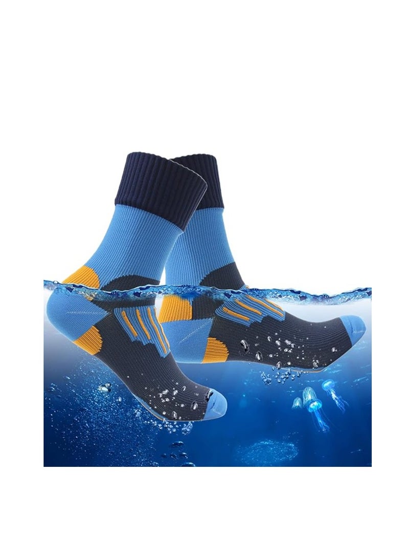 Waterproof Socks, Slim Waterproof Socks, Unisex Hiking Wading Trail Running Kayaking Crew Socks, Thin Moisture Wicking Waterproof Socks for Men, Women, Golf, Cycling, Trekking, Outdoor Skiing Hiking