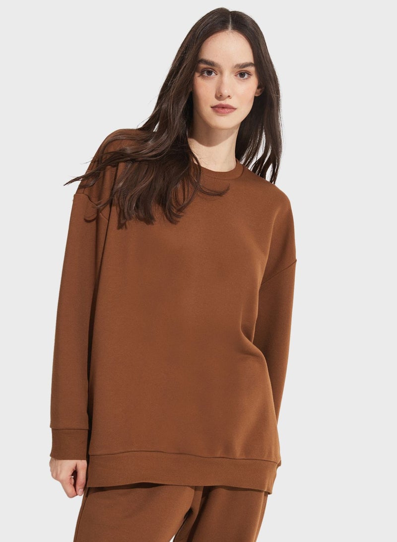 Crew Neck Oversized Sweatshirt