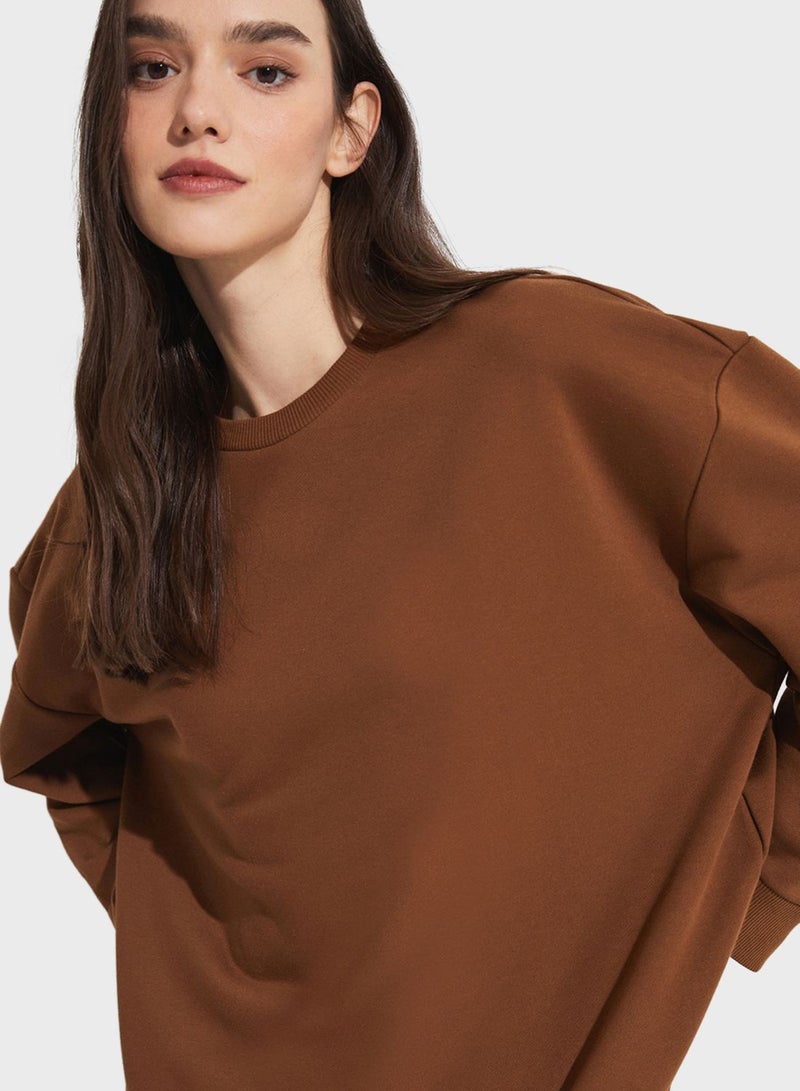 Crew Neck Oversized Sweatshirt