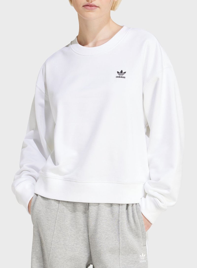 Trefoil Cropped Sweatshirt