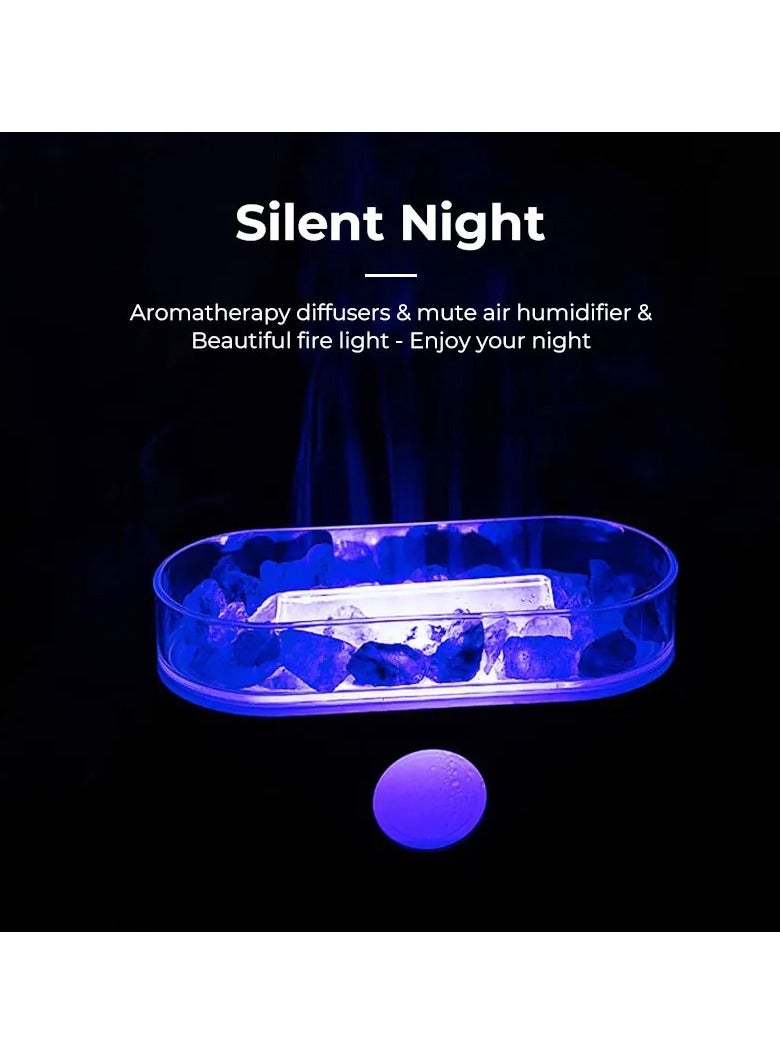 Ultrasonic humidifier Aromatherapy Diffuser Mist Salt Lamp Essential Oil Diffuser 7 Color Gradient LED Lights Modes for Home Bedroom Office Auto Shut-Off