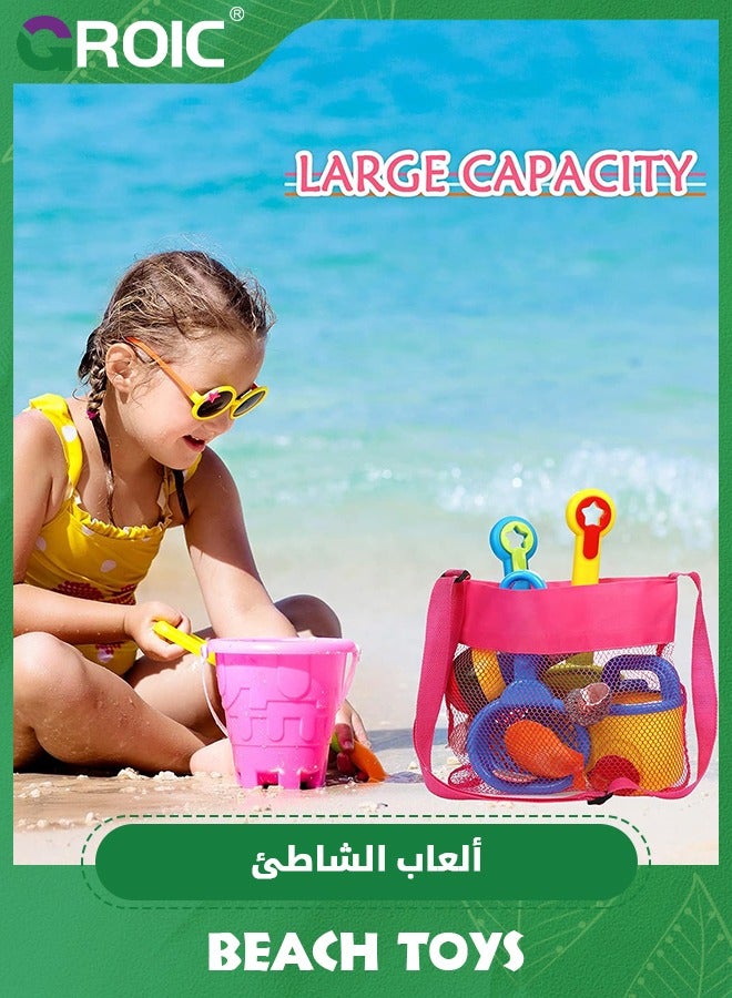 17 Pcs Collapsible Beach Toys Sand Toys for Toddlers 1-3, Beach Toy Sand Toy for Kids, Collapsible Beach Sand Buckets Toys for Kids, Sandbox Toys for Toddler with Multi Sand Mold Shovel