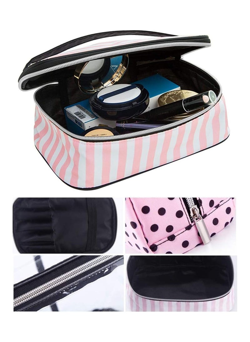 4 in 1 Travel Makeup Case, Professional Cosmetic Bag Portable Makeup Bag