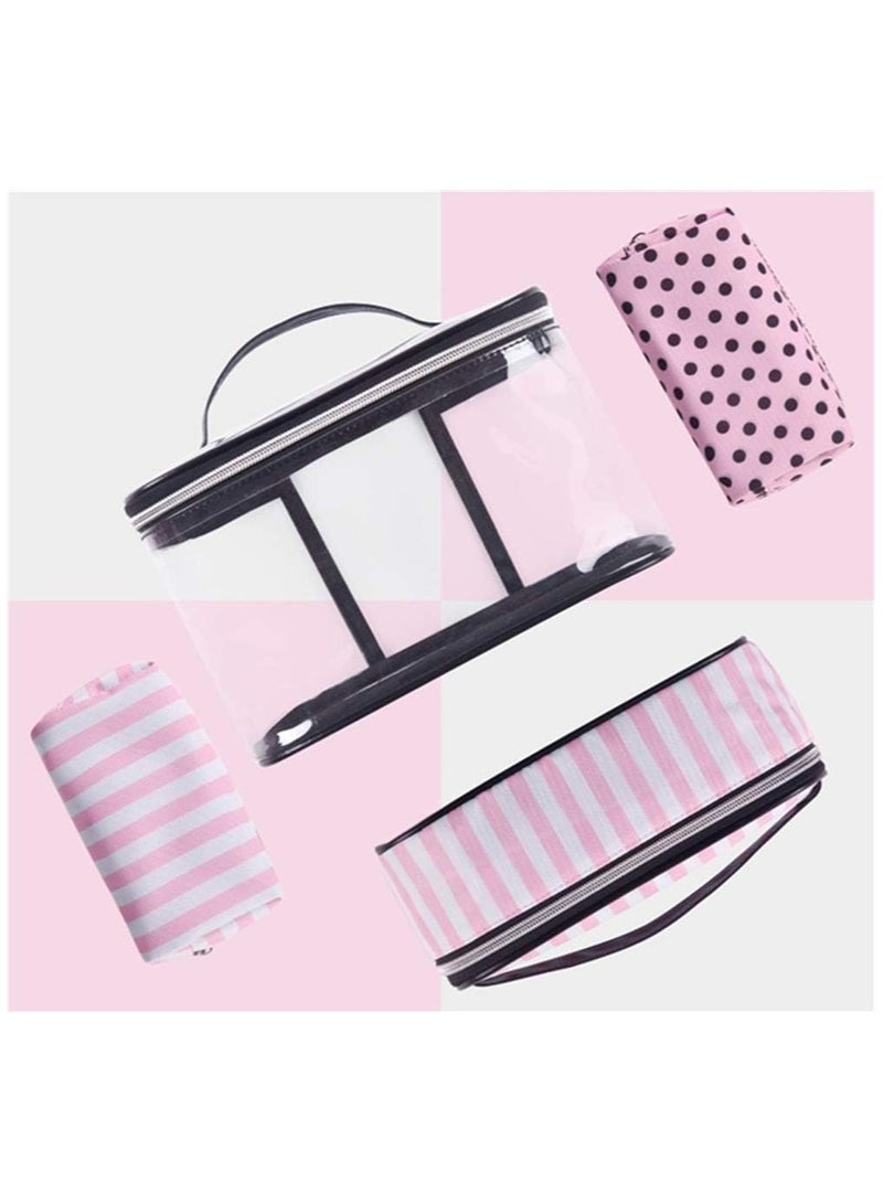 4 in 1 Travel Makeup Case, Professional Cosmetic Bag Portable Makeup Bag