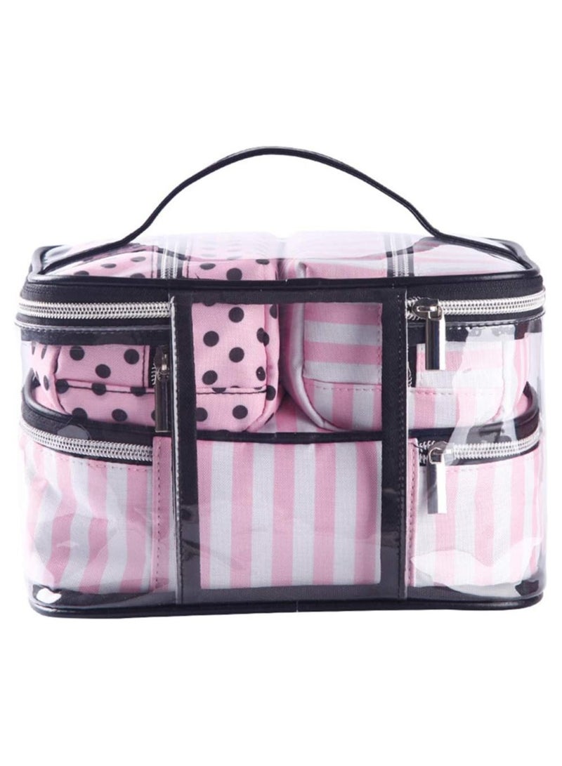 4 in 1 Travel Makeup Case, Professional Cosmetic Bag Portable Makeup Bag