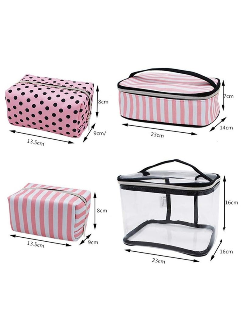 4 in 1 Travel Makeup Case, Professional Cosmetic Bag Portable Makeup Bag